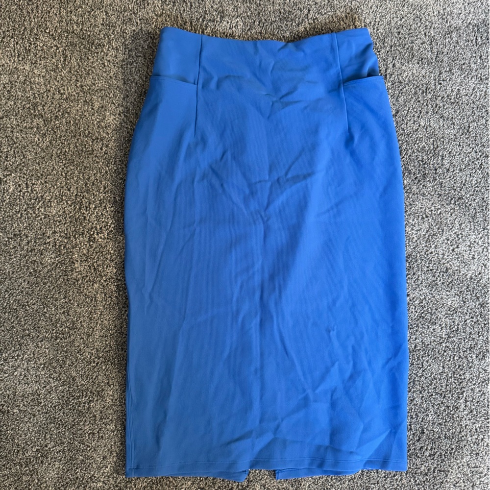 Lululemon Athletica Blue Midi Pencil Skirt for Work